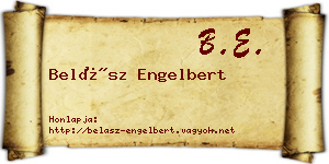 Belász Engelbert névjegykártya